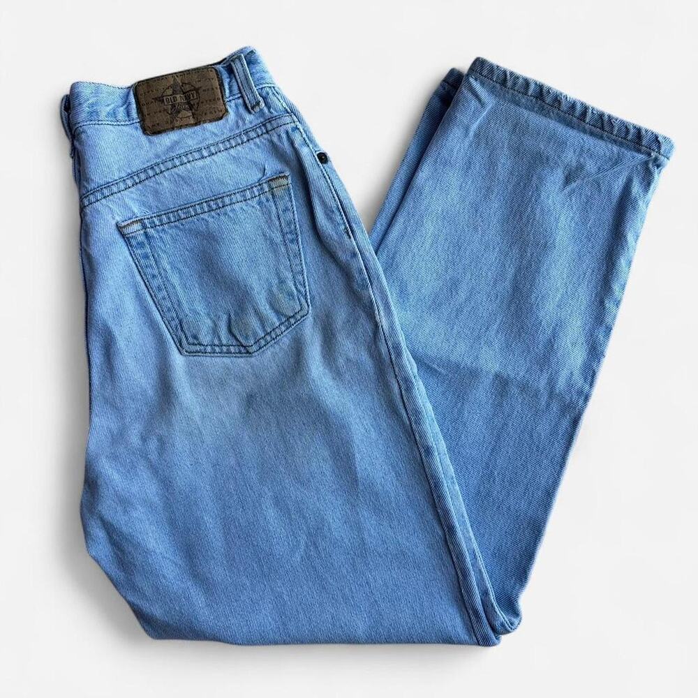 Vintage old navy light wash denim straight leg jeans
